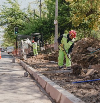 Construcción Ciclopaseo Parque Tobalaba