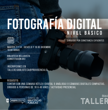 Taller de fotografía digital nivel básico