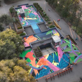 "Jardín Salvador", intervención artística en azotea de estación Salvador