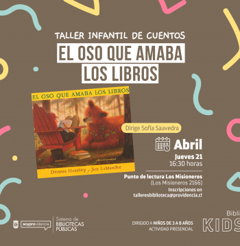 Taller infantil de cuentos: El oso que amaba los libros