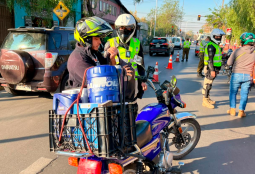 Fiscalización de motos en Providencia