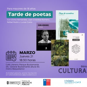 Encuentro de poetas en Parque Bustamante