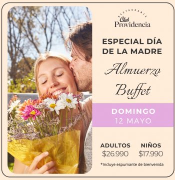 Almuerzo buffet Día de la Madre (domingo)