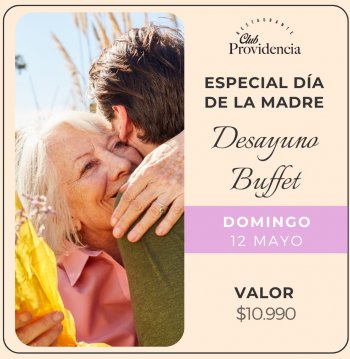 Desayuno buffet Día de la Madre (domingo)