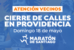 Cierre de calles por Maratón de Santiago