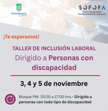 Taller de inlcusión laboral para PcD de todo tipo