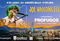 Providencia celebra 129 años de vida con show gratuito de Joe Vasconcellos